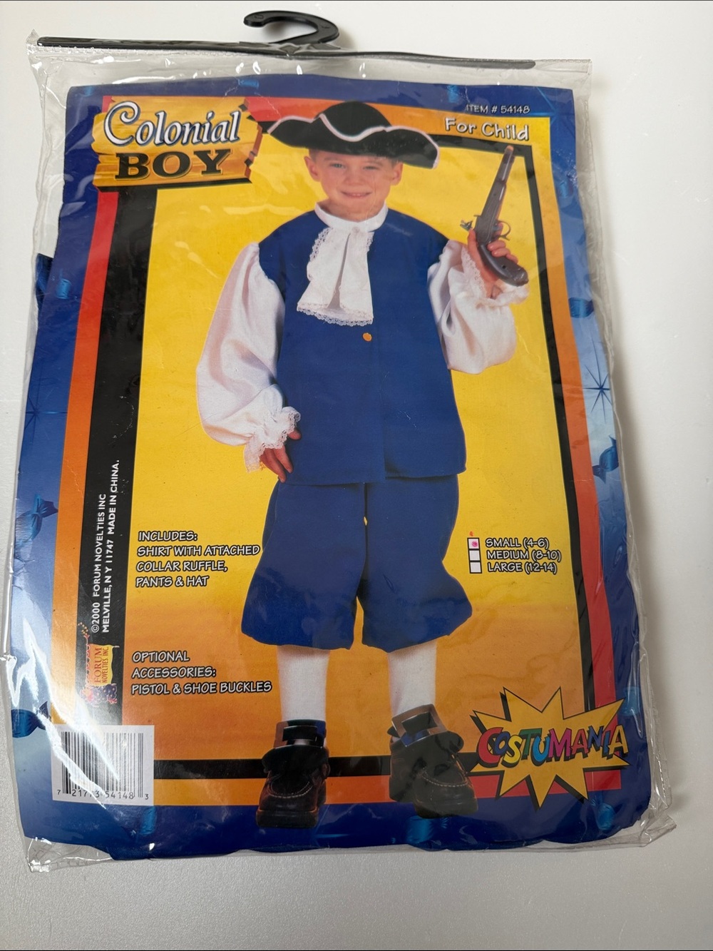 Colonial Boy Kids Costume in Blue by